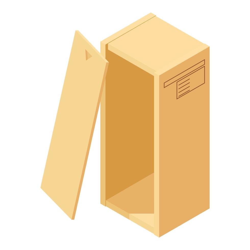 Big box icon, isometric style vector