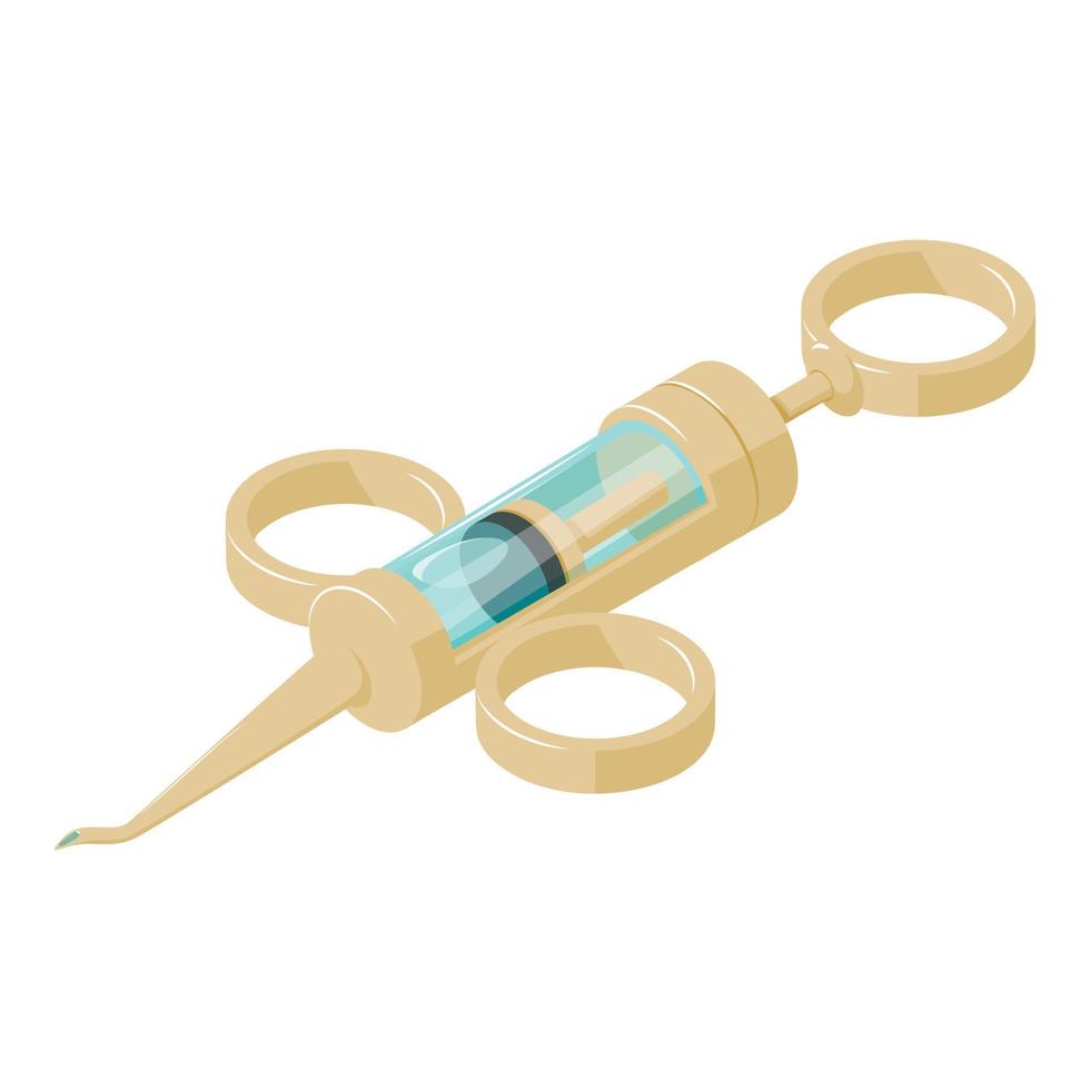 Vaccination icon, isometric style vector