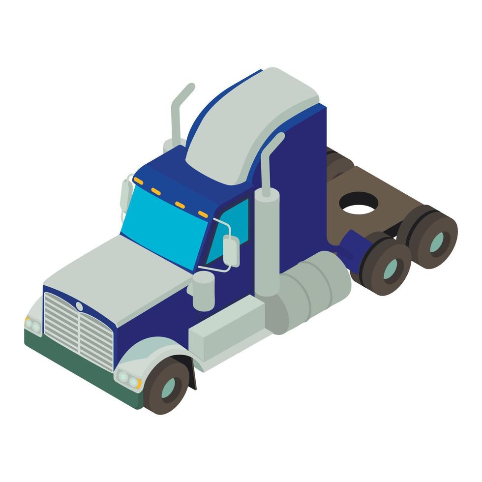icono de carrocería de camión, estilo isométrico vector