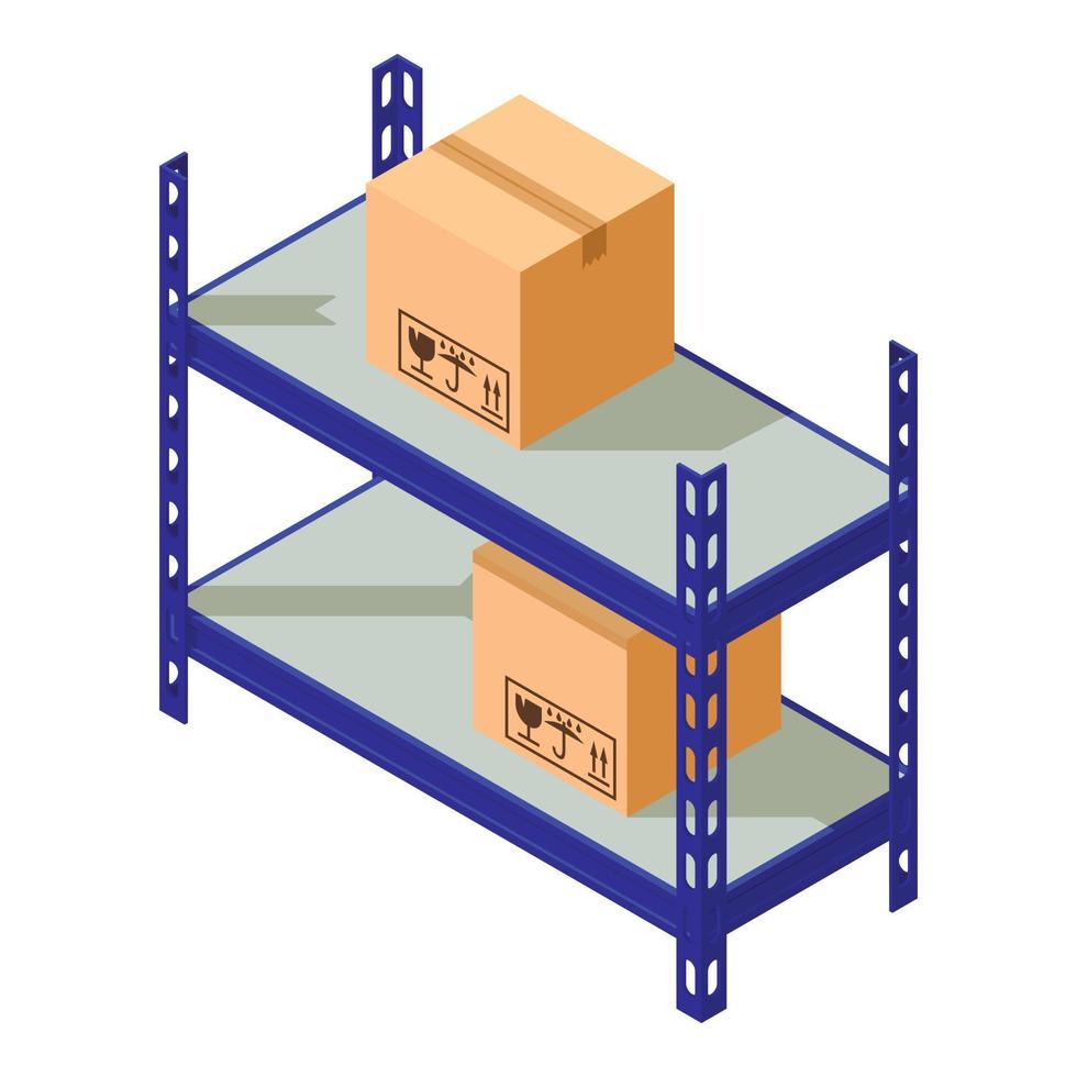 Storage icon, isometric style vector