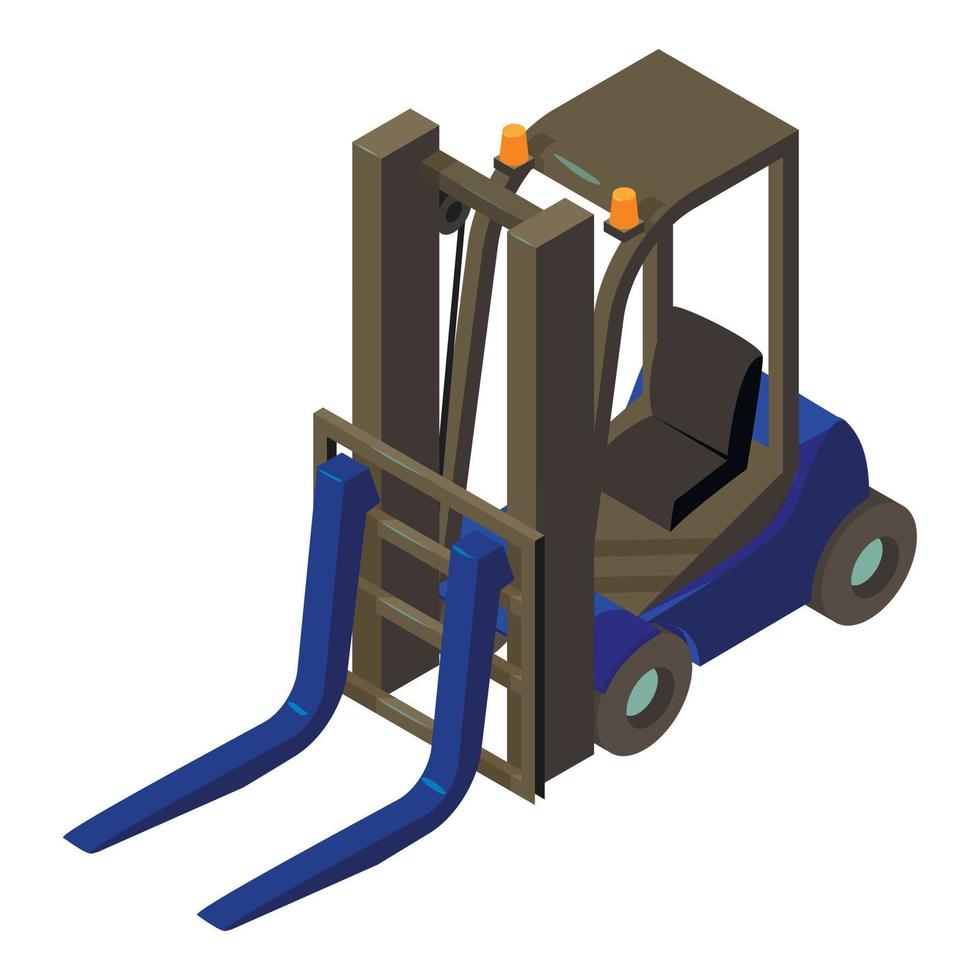 Loader equipment icon, isometric style vector