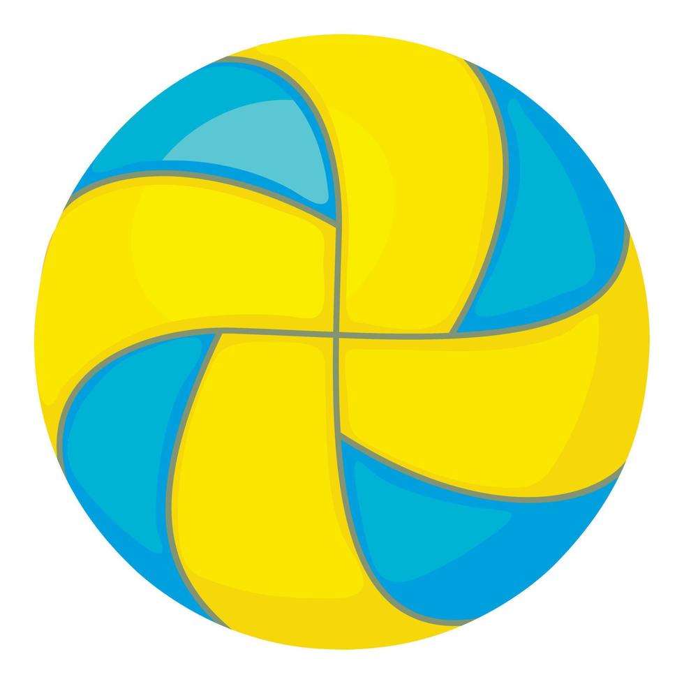 icono de pelota de voleibol de playa, estilo de dibujos animados vector