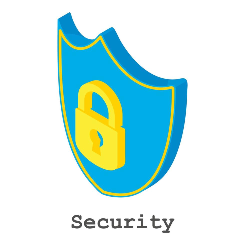 Security icon, isometric style vector