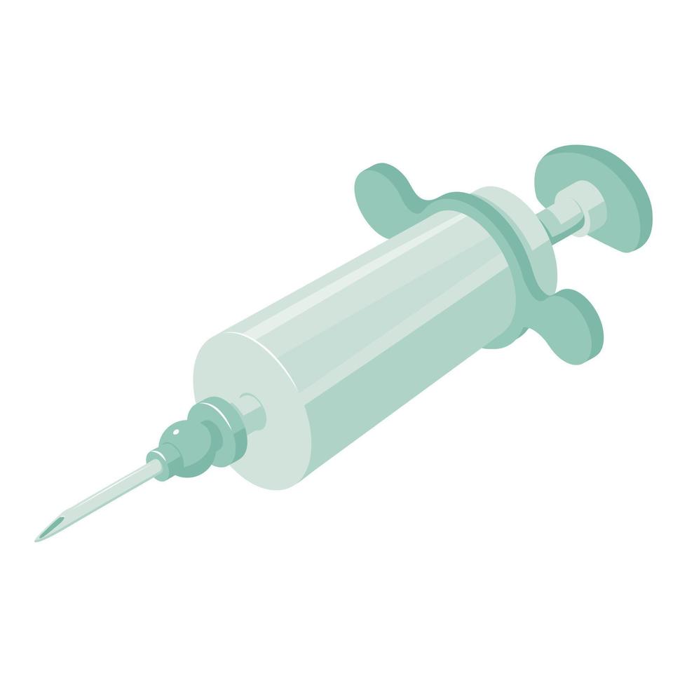 Full syringe icon, isometric style vector