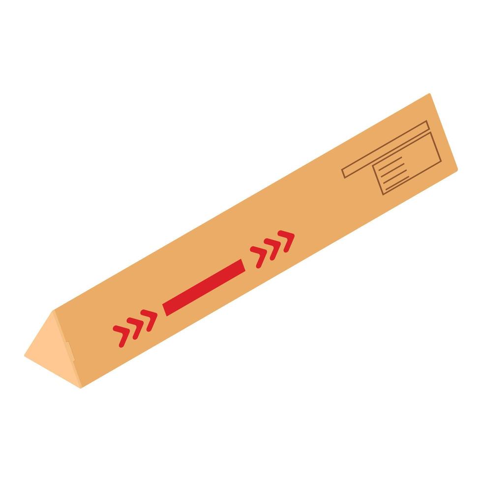 Long box icon, isometric style vector