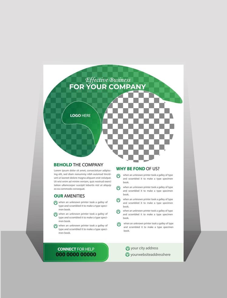Minimal corporate business flyer design template vector