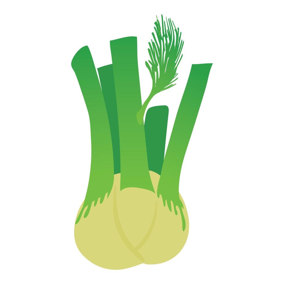 Fennel icon, cartoon style vector