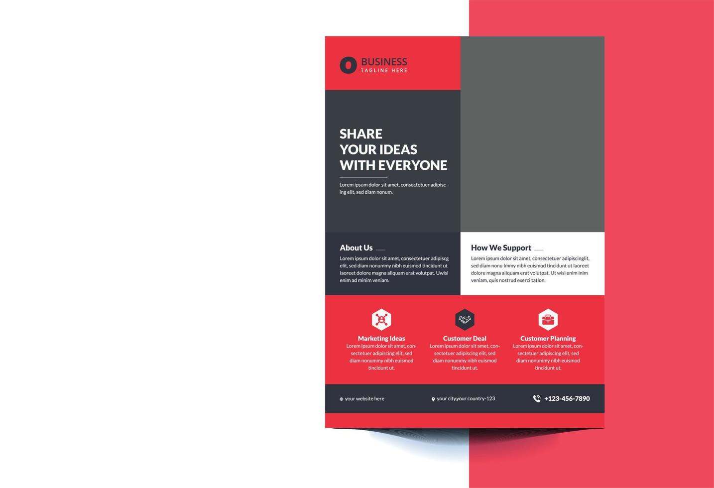 corporate flyer template vector