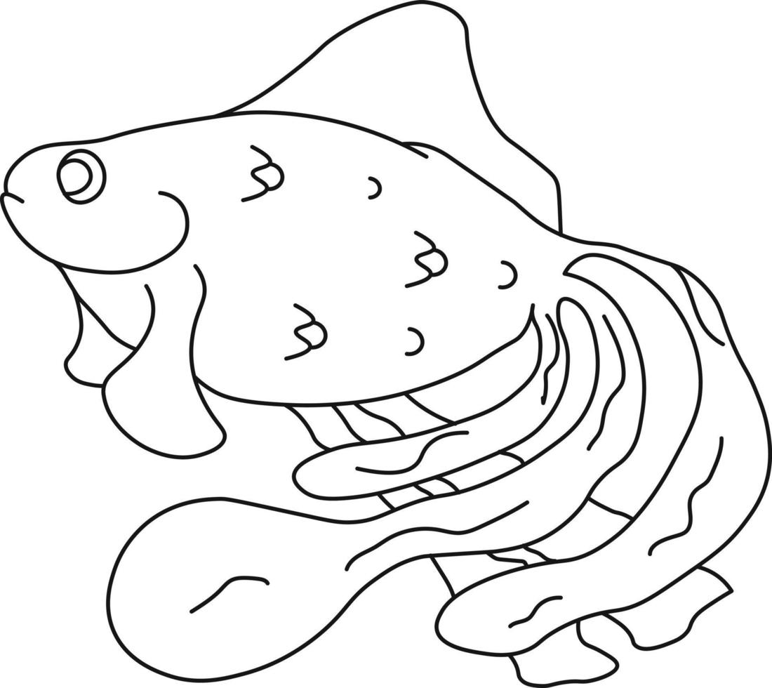 fish icon. aquatic animals with various fins, scales, tail and gills swimming in the water. concept hand drawing vector