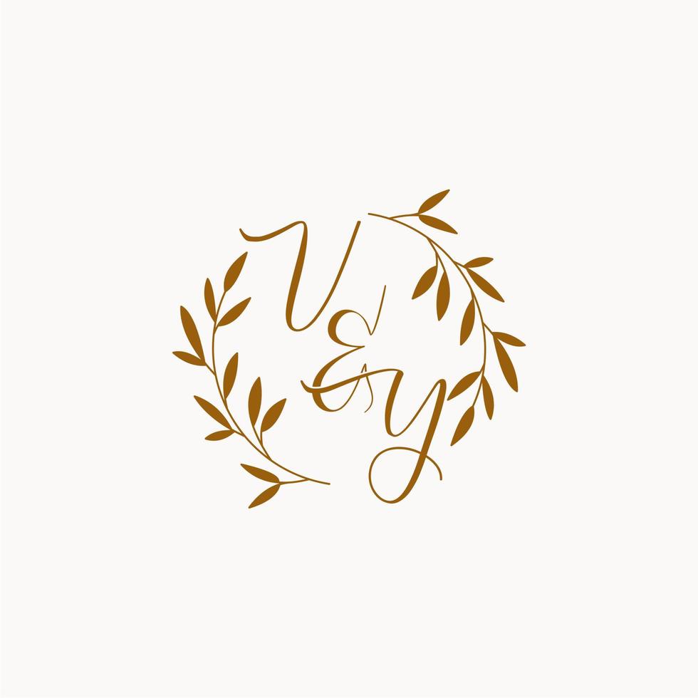 VY initial wedding monogram logo vector