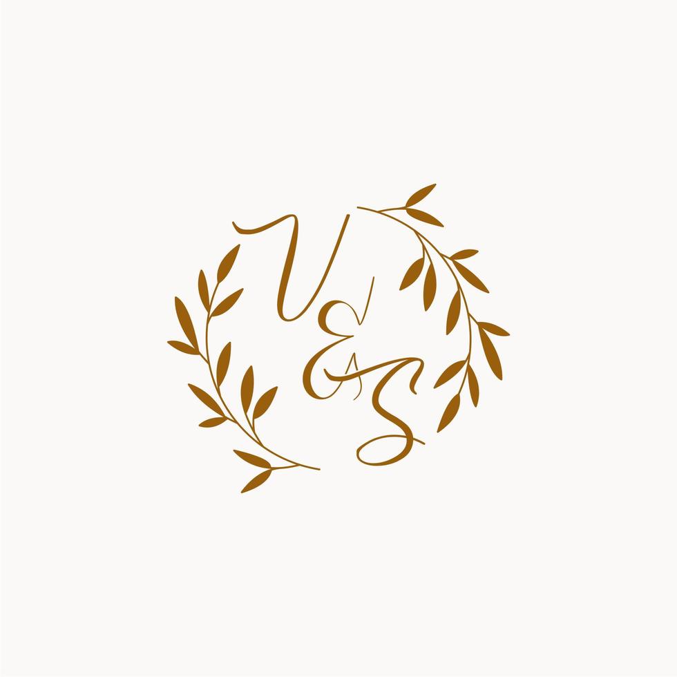 VS initial wedding monogram logo vector