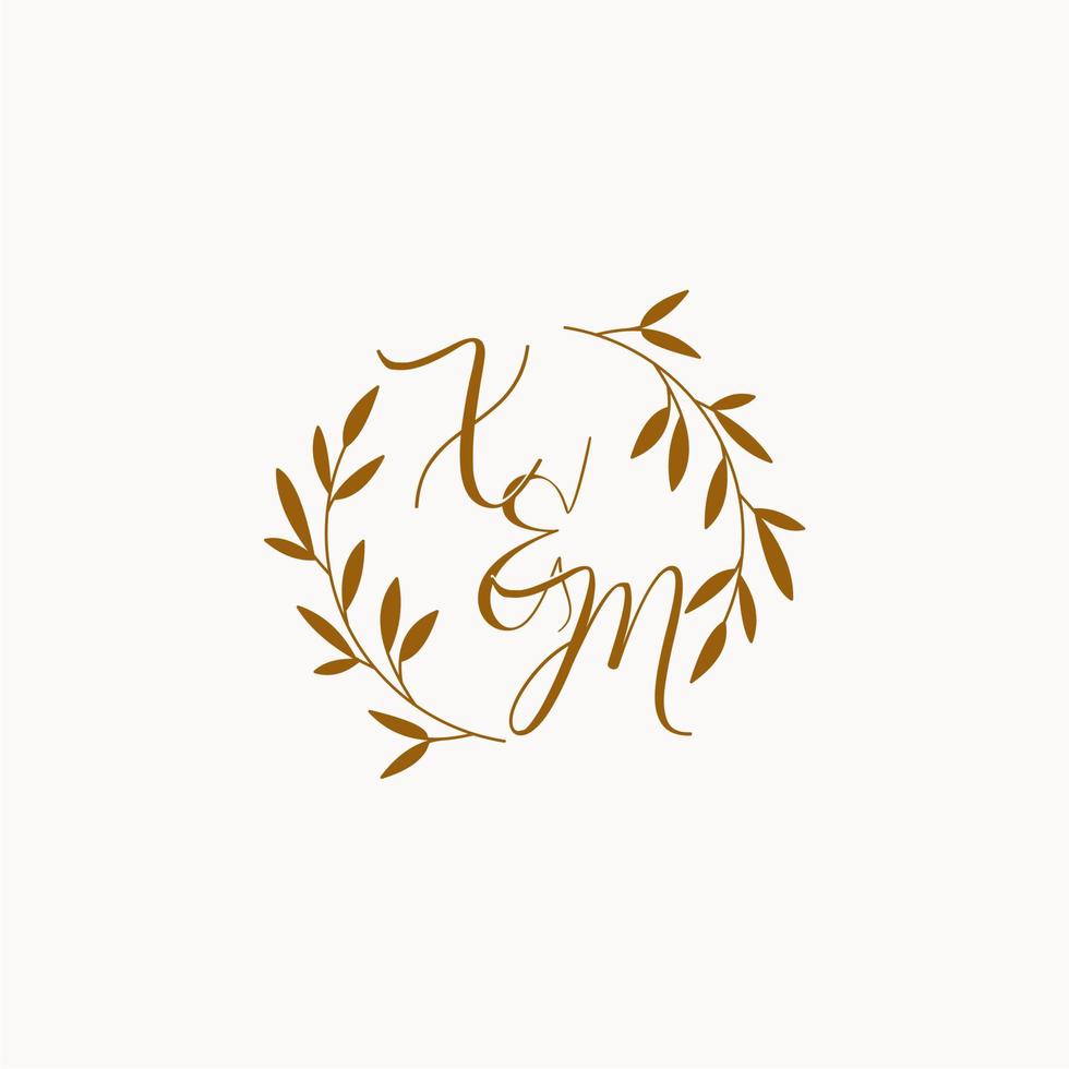 XM initial wedding monogram logo vector