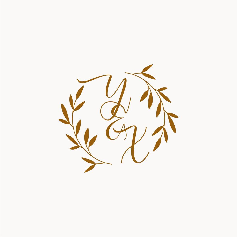 YX initial wedding monogram logo vector