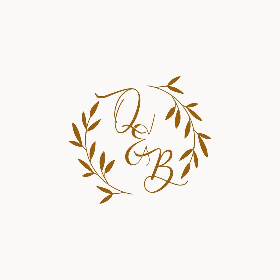 QB initial wedding monogram logo vector