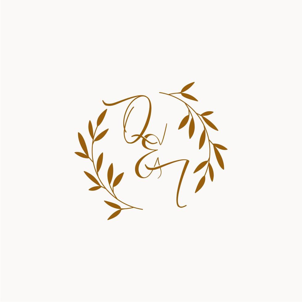 QI initial wedding monogram logo vector