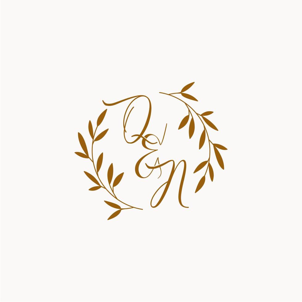 QN initial wedding monogram logo vector