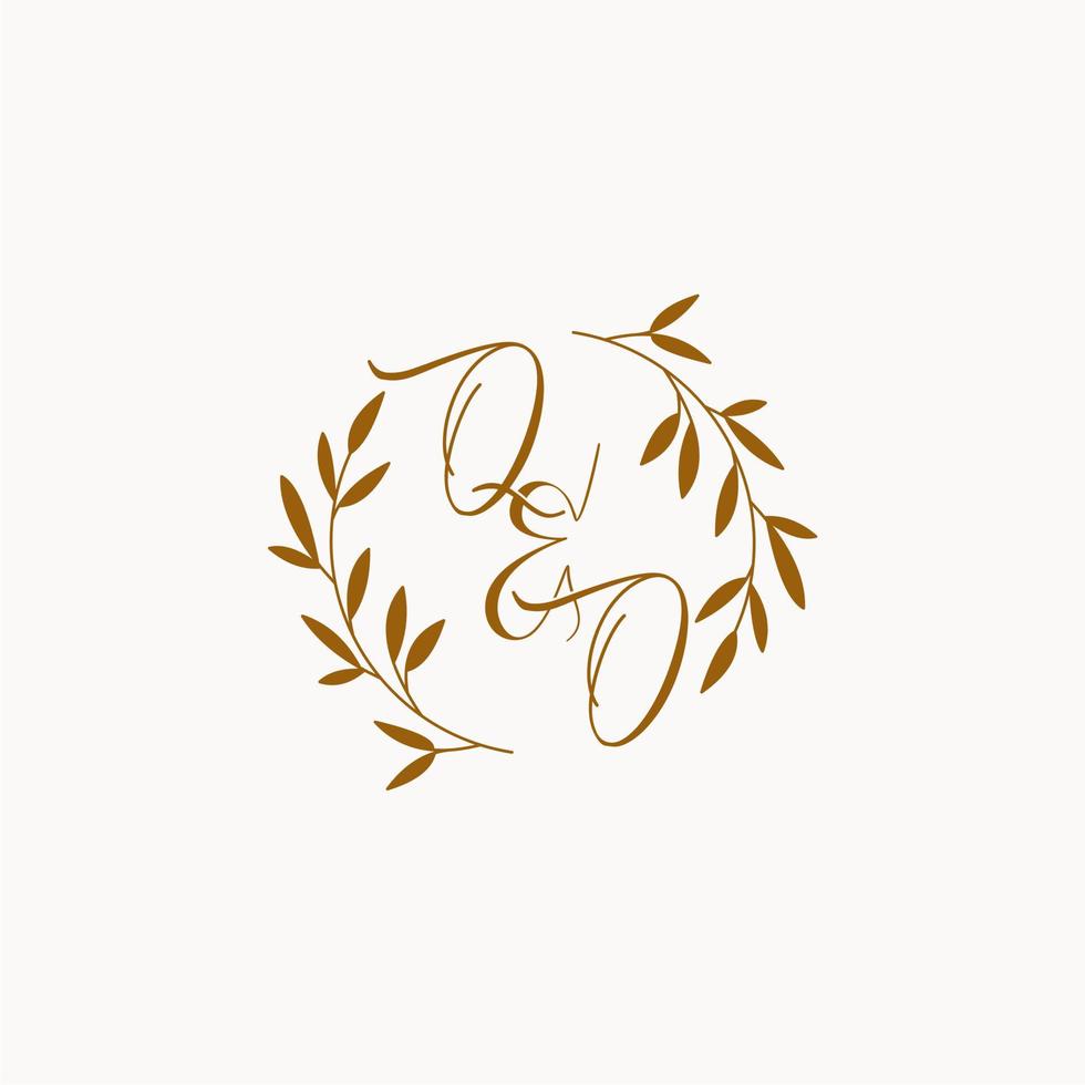 QO initial wedding monogram logo vector