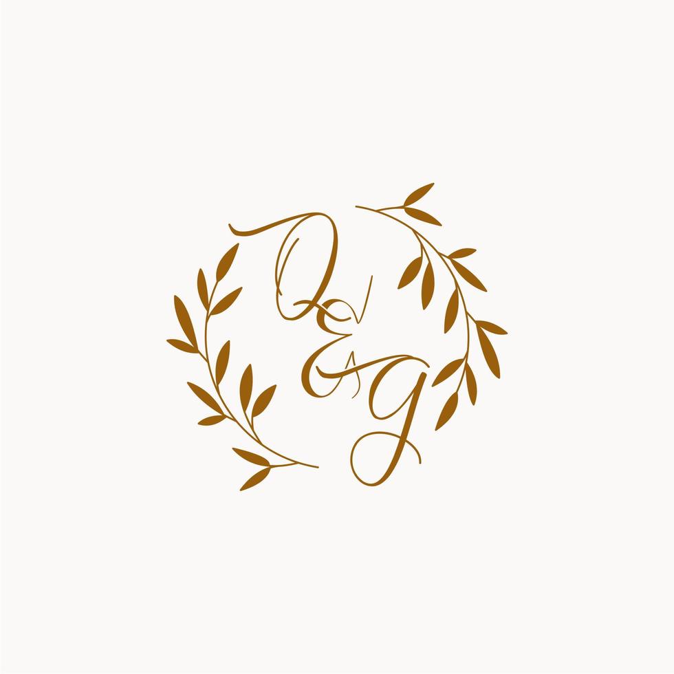 QG initial wedding monogram logo vector