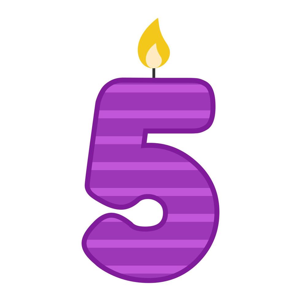 numbers candle adobe vector