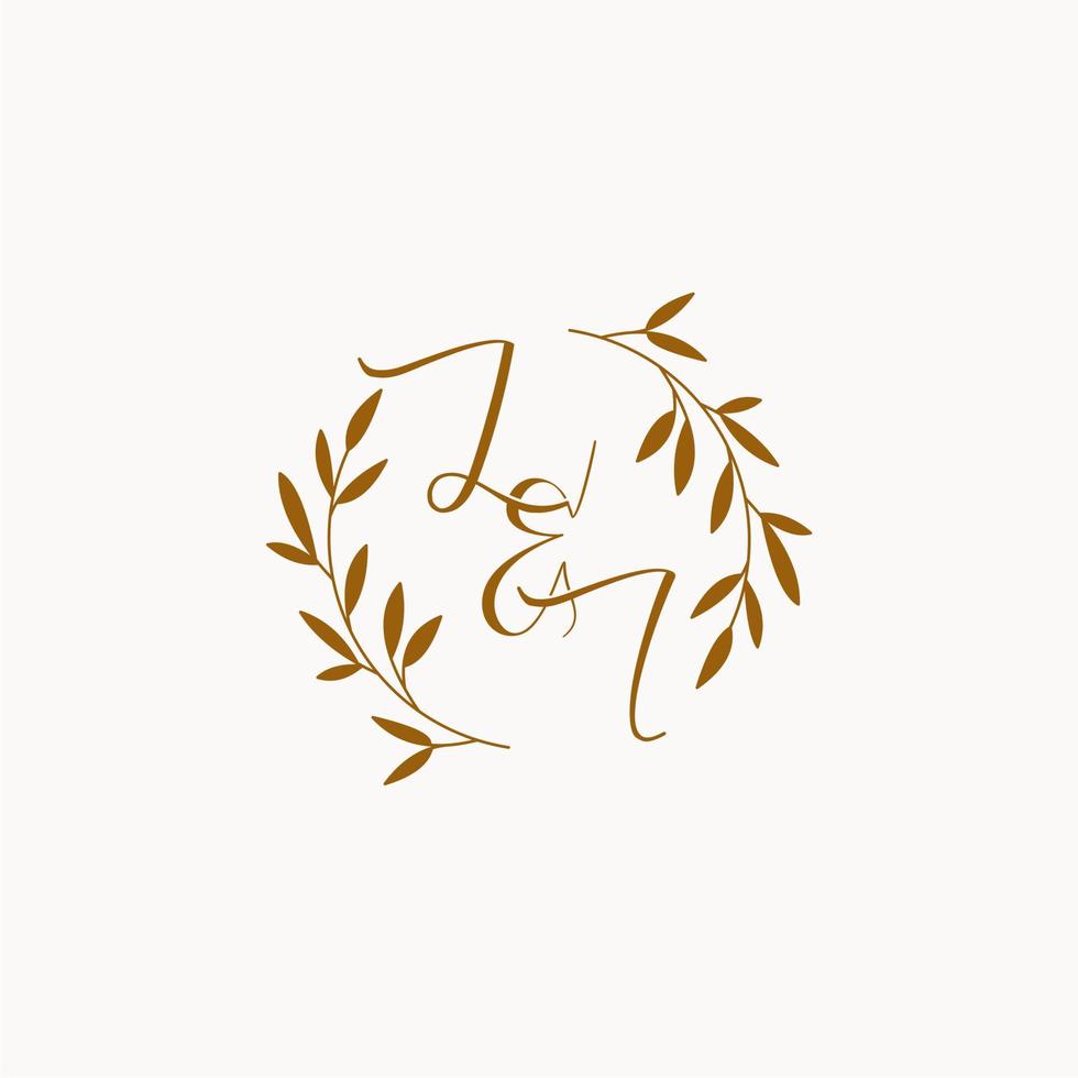 LI initial wedding monogram logo vector