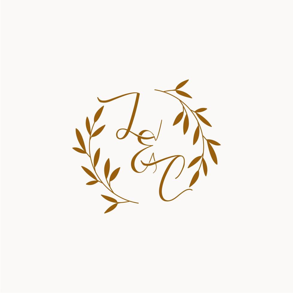 LC initial wedding monogram logo vector