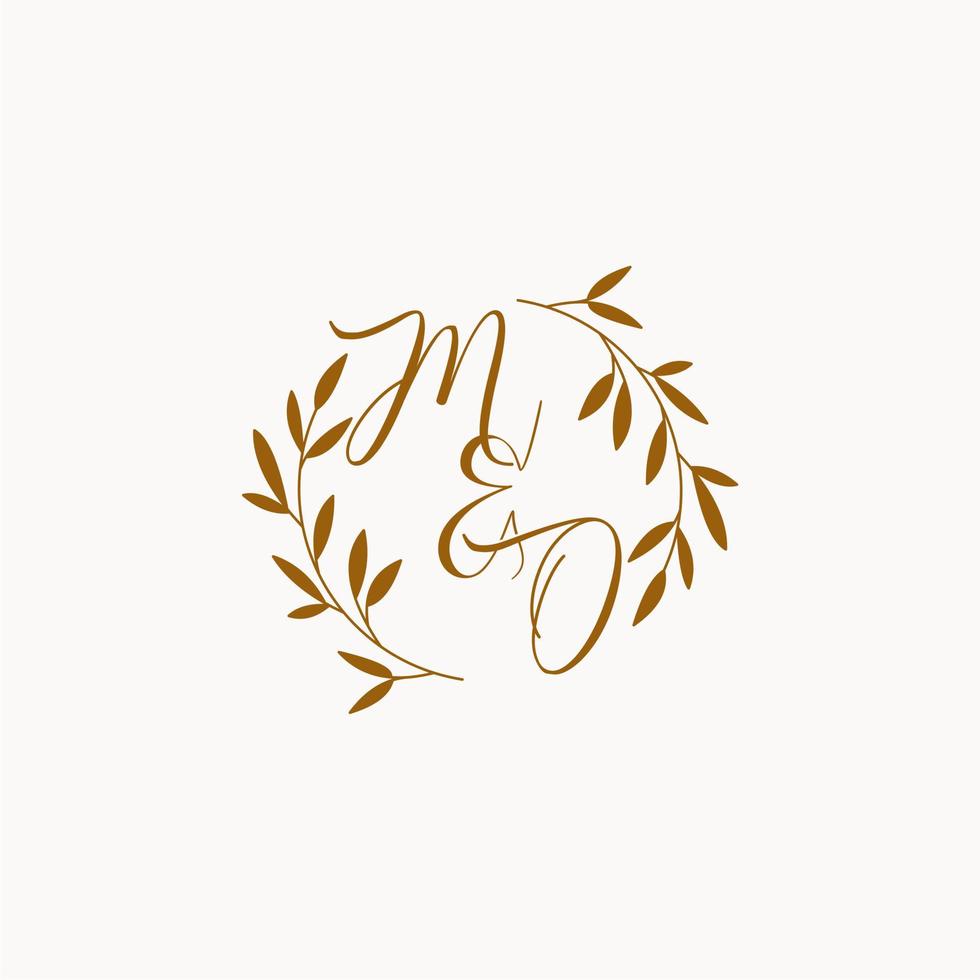 MO initial wedding monogram logo vector