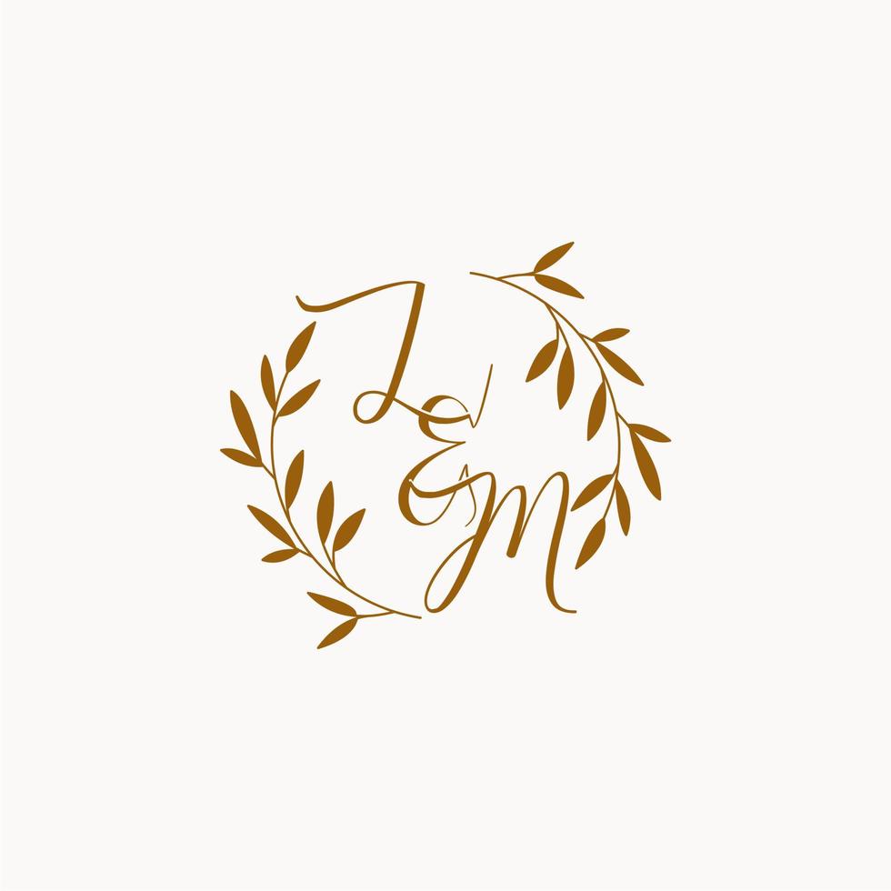 LM initial wedding monogram logo vector