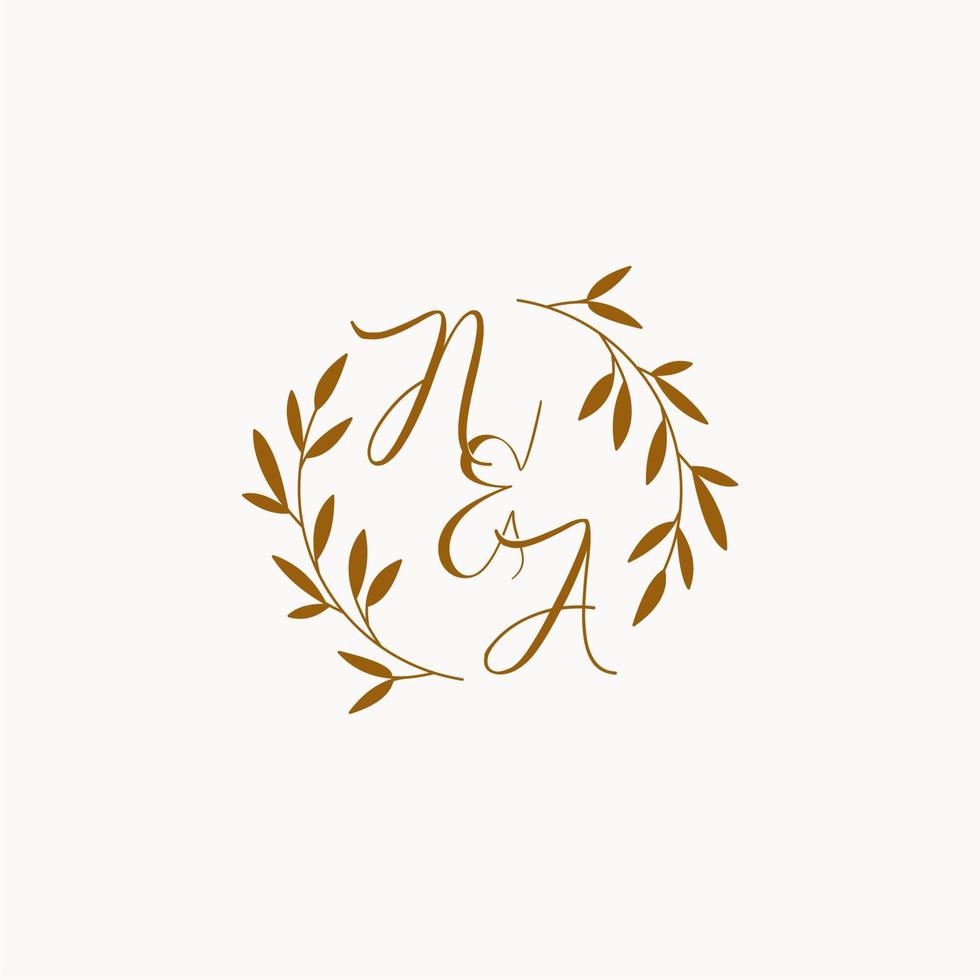 NA initial wedding monogram logo vector