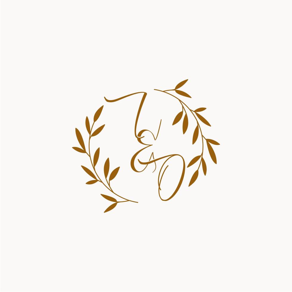 IO initial wedding monogram logo vector