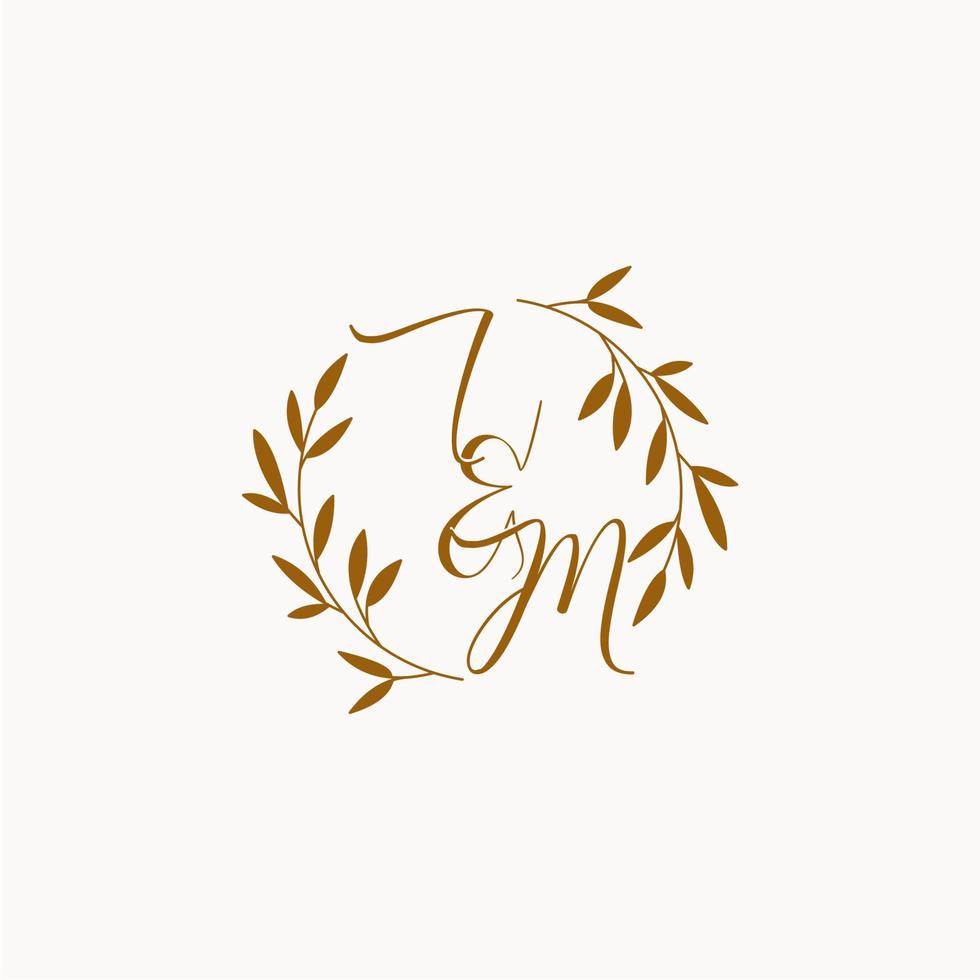 IM initial wedding monogram logo vector