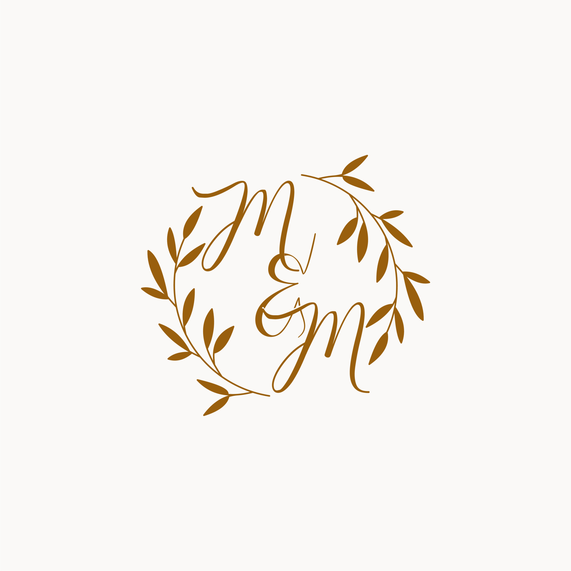 m m wedding logo