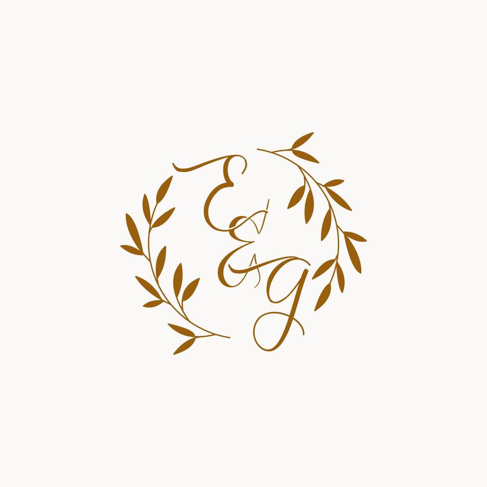 EG initial wedding monogram logo vector