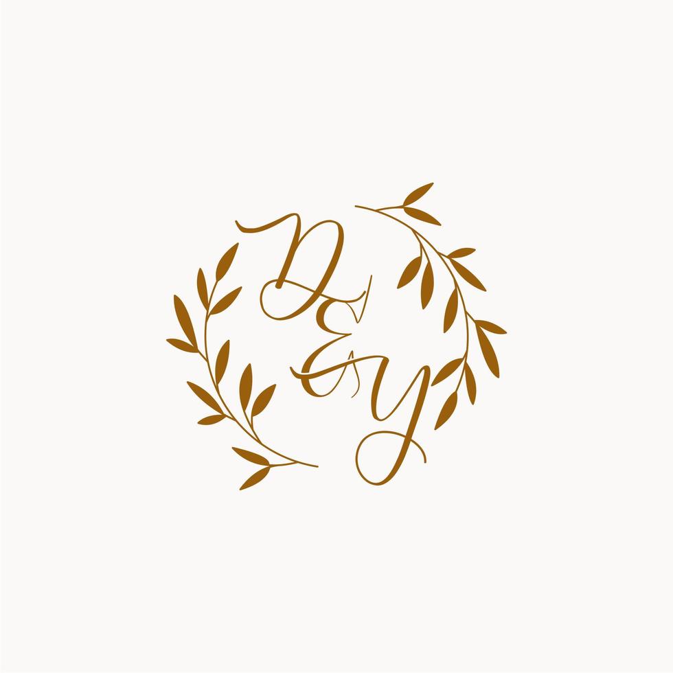 DY initial wedding monogram logo vector