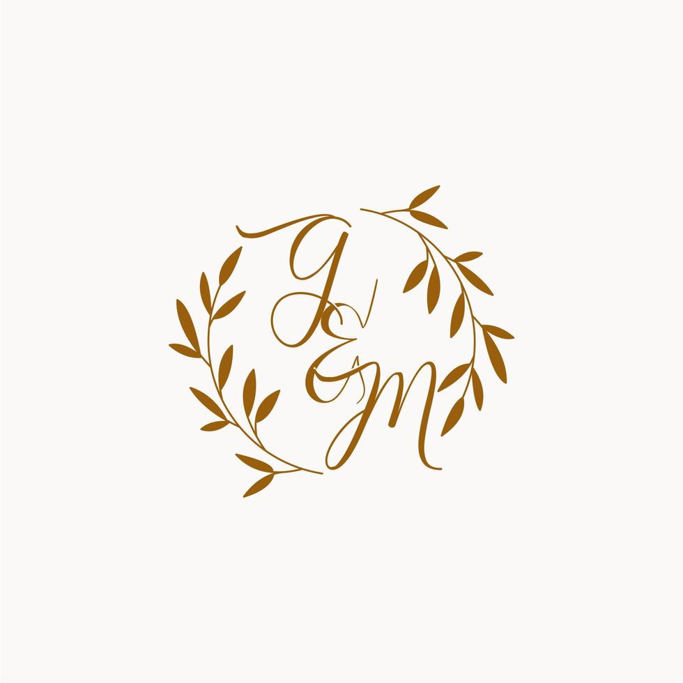 GM initial wedding monogram logo vector