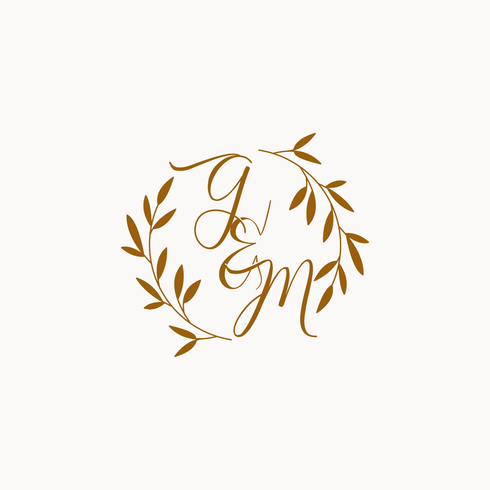 Wedding Monogram GM  Branding & Logo Templates ~ Creative Market