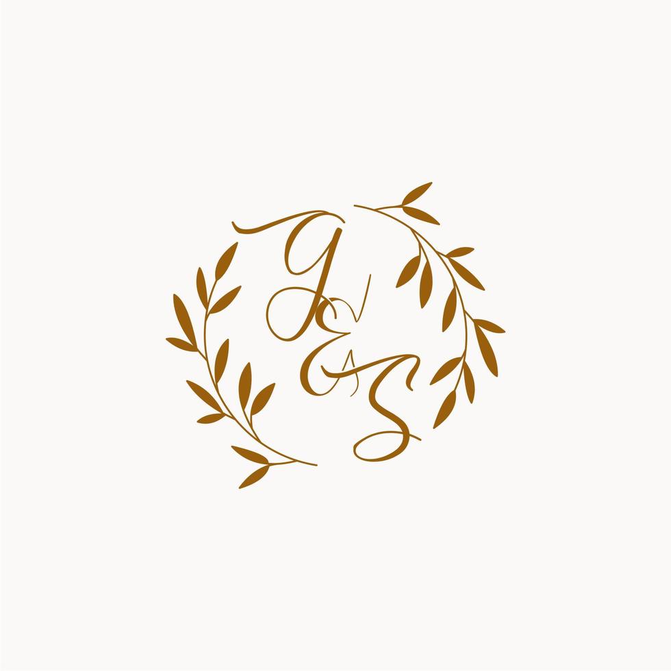 GS initial wedding monogram logo vector