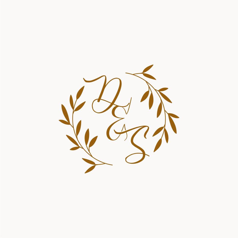 DS initial wedding monogram logo vector