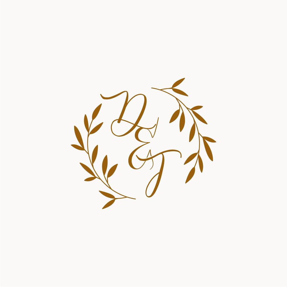 DT initial wedding monogram logo vector