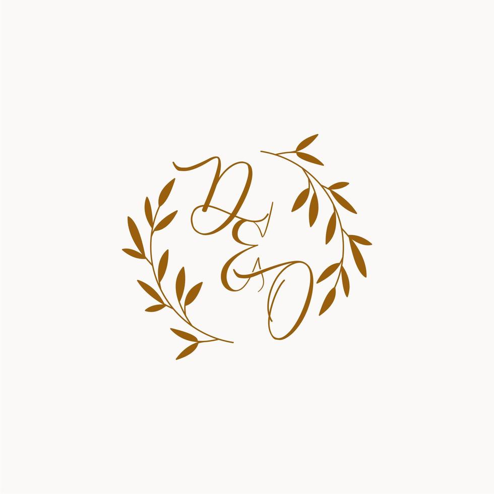 DO initial wedding monogram logo vector