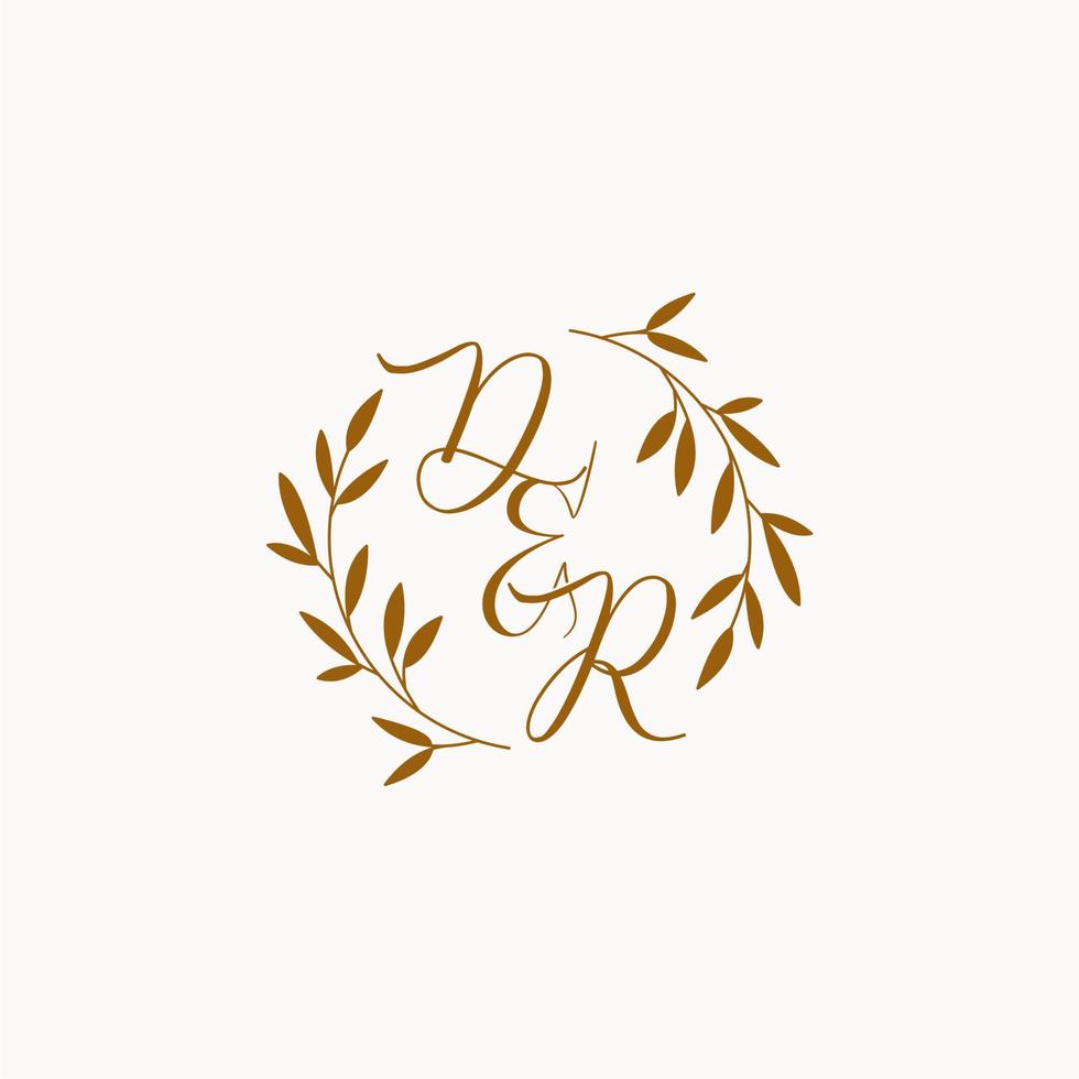 DR initial wedding monogram logo vector