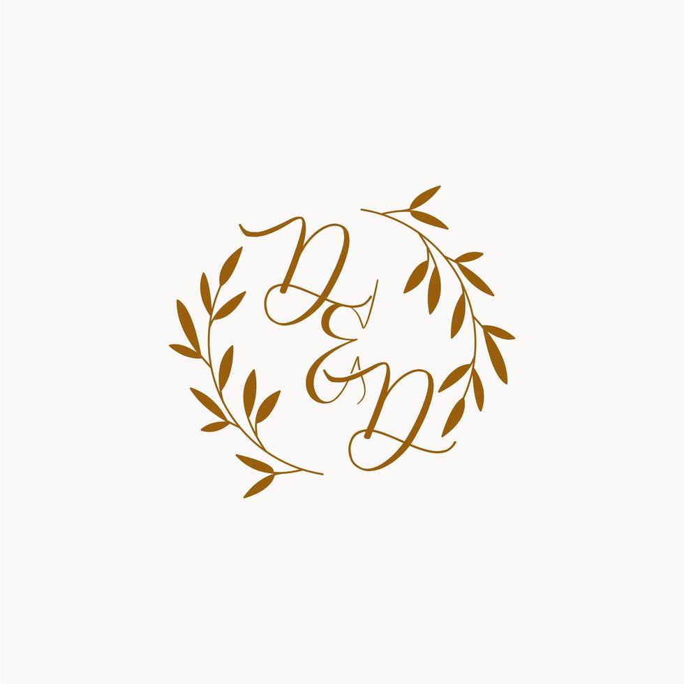 DD initial wedding monogram logo vector