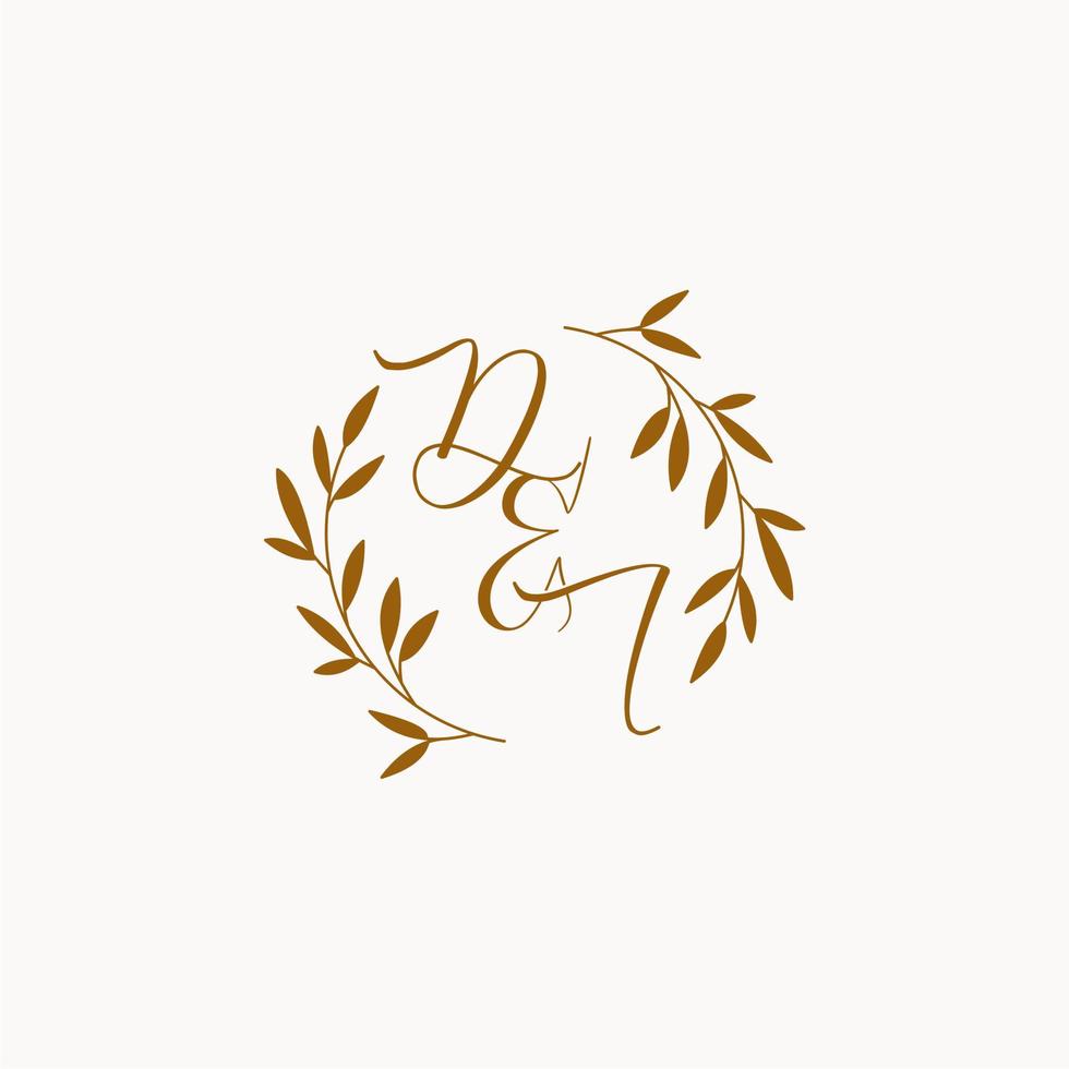 DI initial wedding monogram logo vector