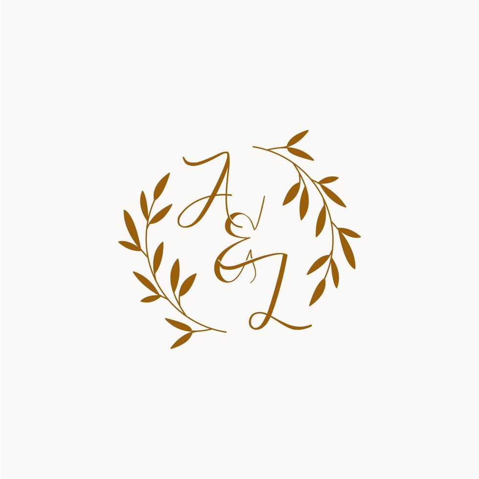 AL initial wedding monogram logo vector