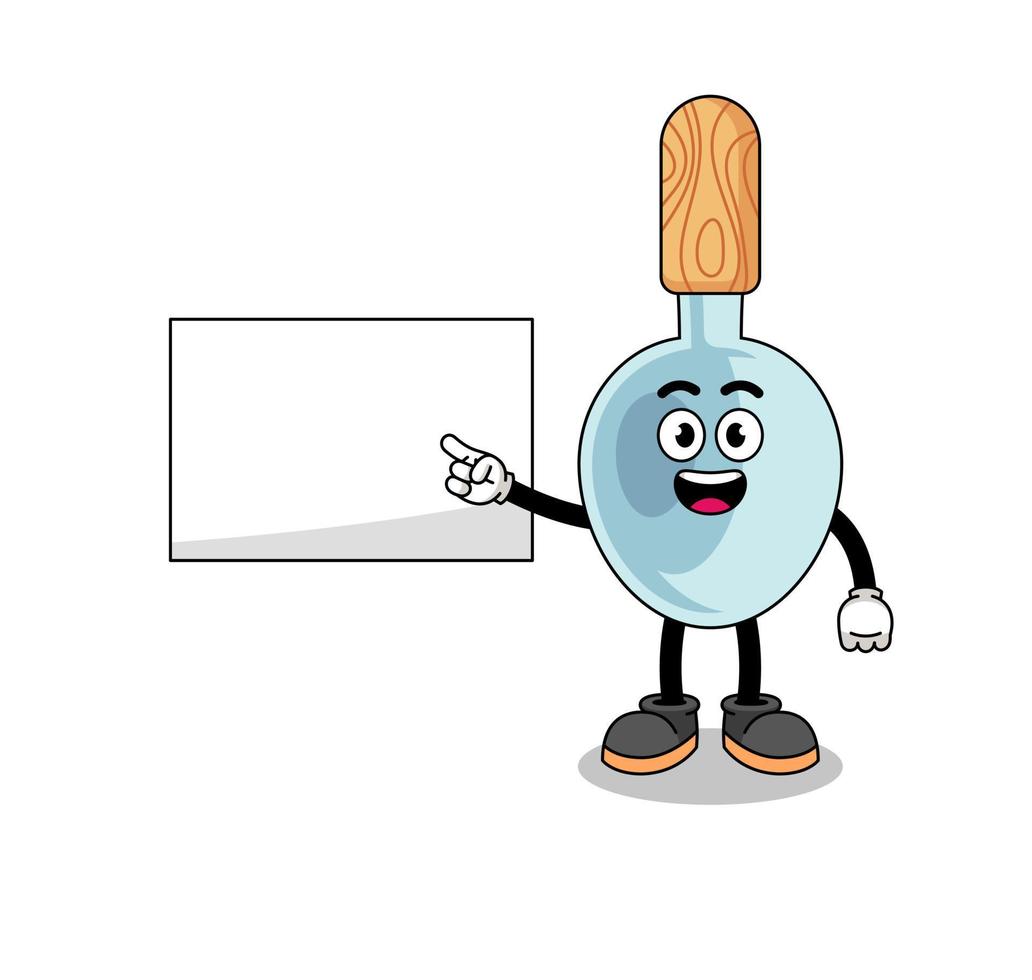 ilustración de cuchara de cocina haciendo una presentación vector