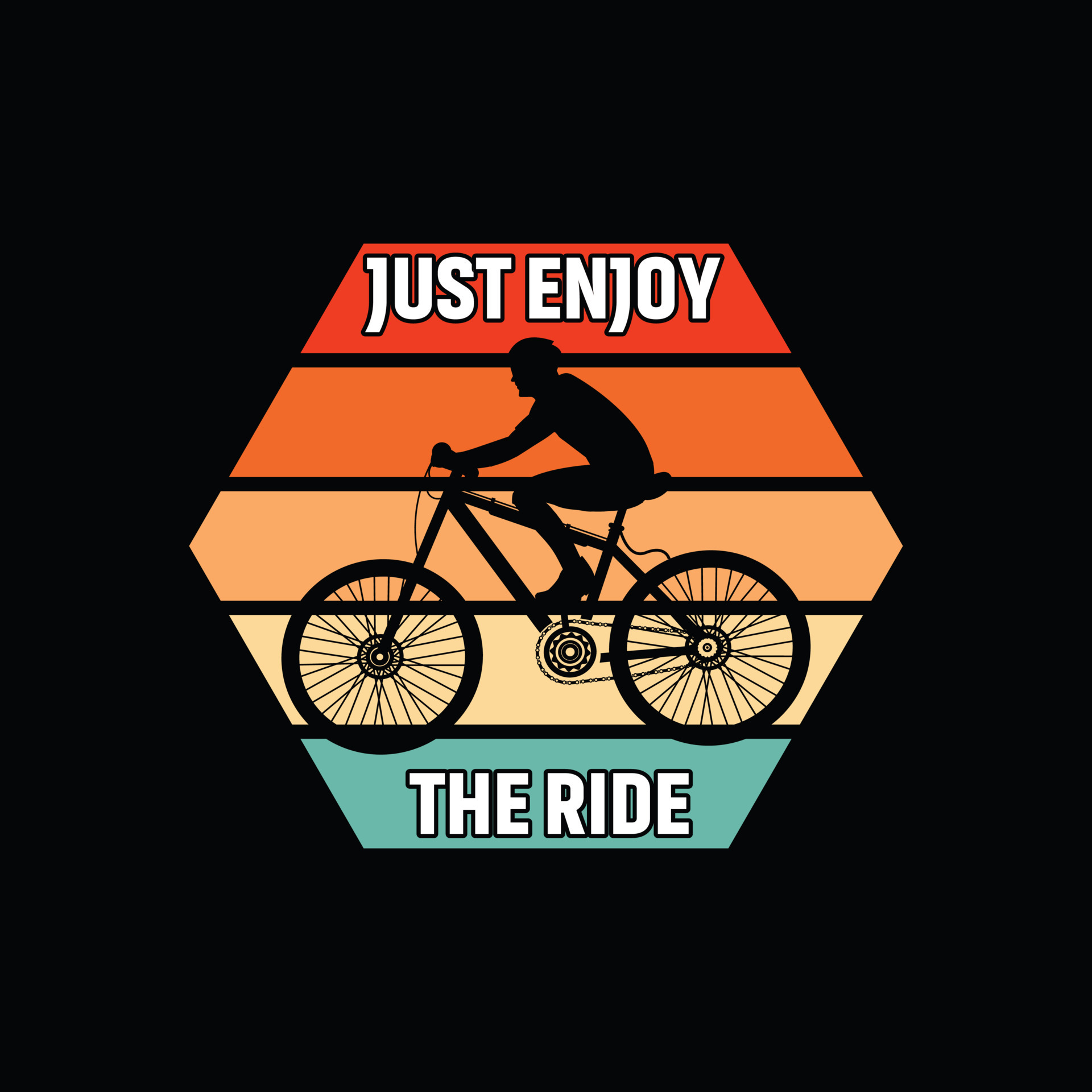 just enjoy the ride vector tshirt design. Bicycle tshirt design. Can