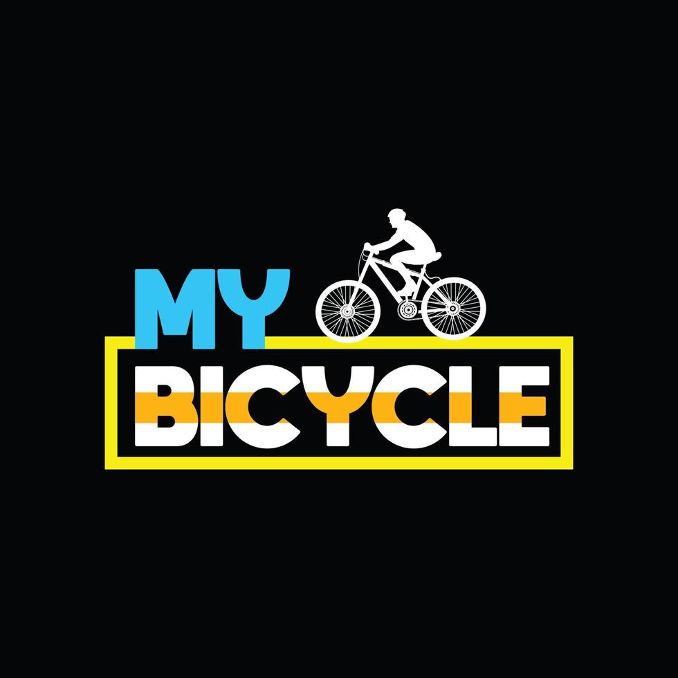 mi diseño de camiseta de vector de bicicleta. diseño de camiseta de bicicleta. se puede utilizar para imprimir tazas, diseños de pegatinas, tarjetas de felicitación, afiches, bolsos y camisetas.