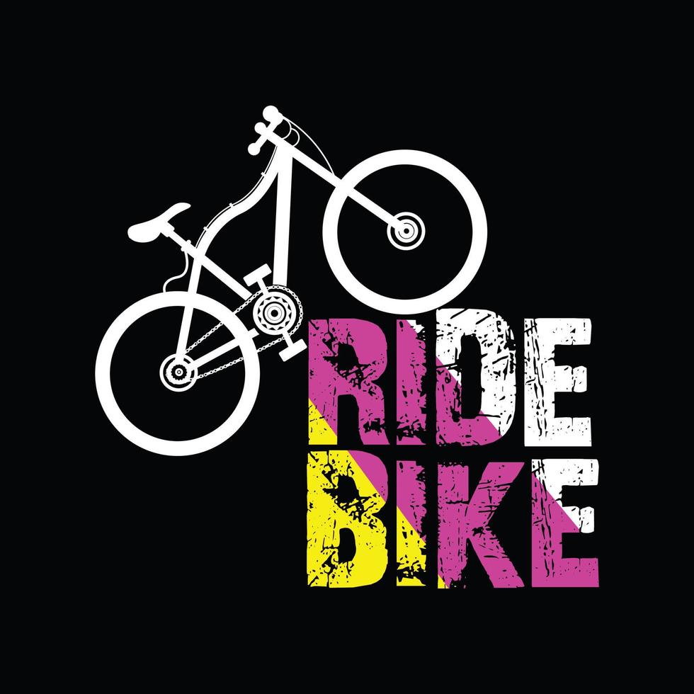 Ride Bike vector t-shirt design. Bicycle t-shirt design. Can be ...