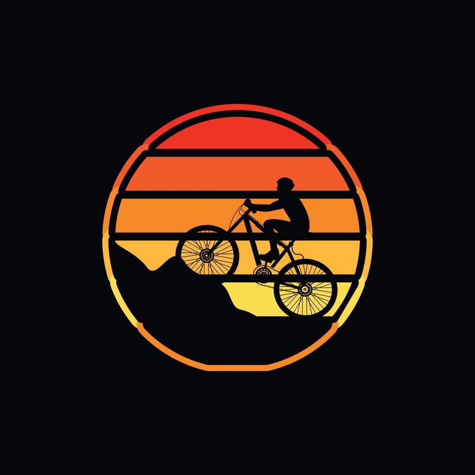 Bicycle vector t-shirt design. Bicycle t-shirt design. Can be used for Print mugs, sticker designs, greeting cards, posters, bags, and t-shirts.