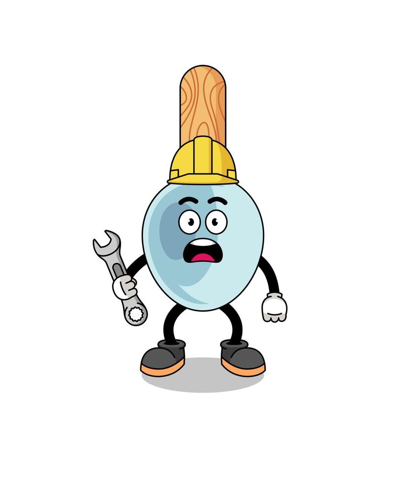Character Illustration of cooking spoon with 404 error vector