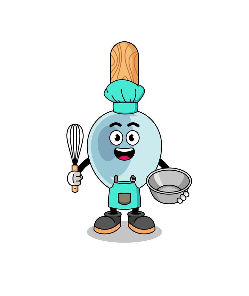 ilustración de cuchara de cocina como chef de panadería vector